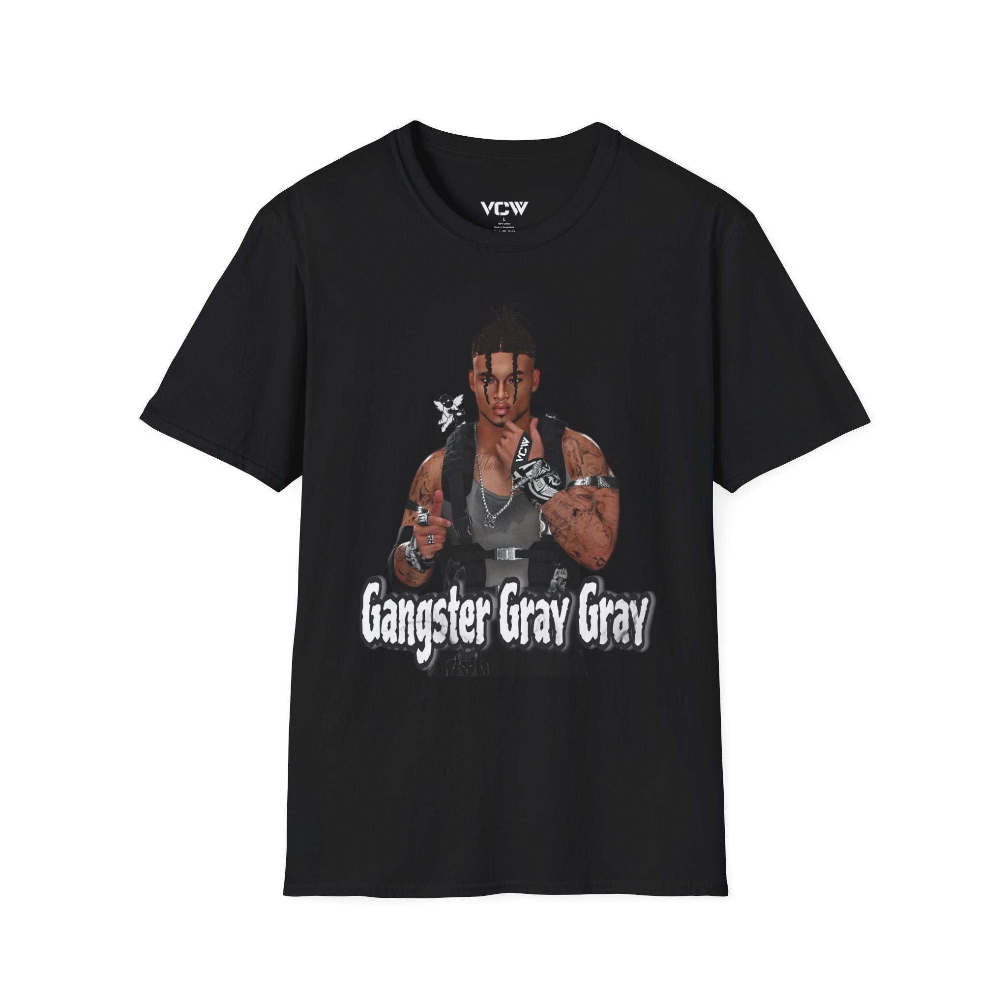 Gangster Gray Gray Logo T-Shirt