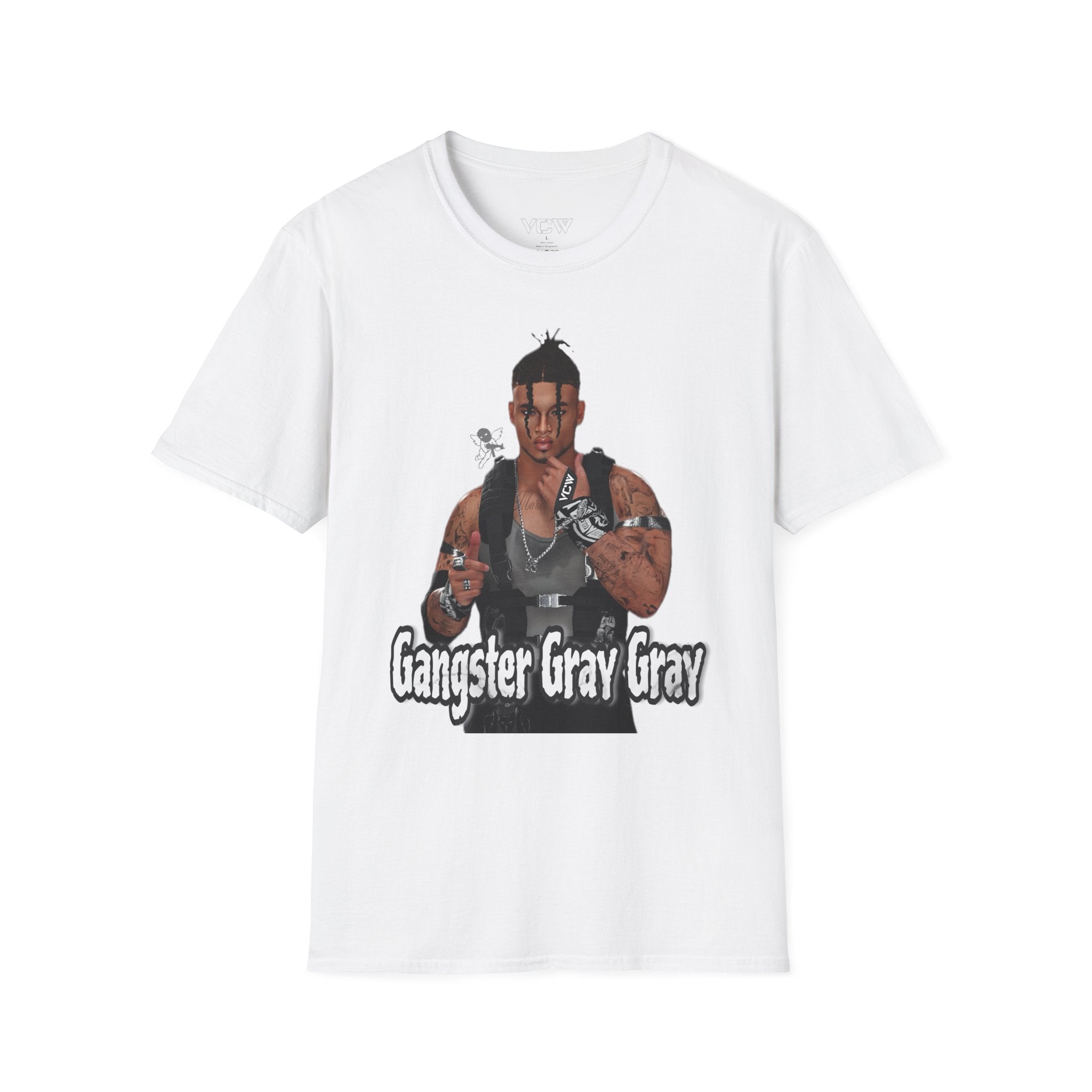 Gangster Gray Gray Logo T-Shirt